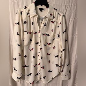 Ladies Torrid Dachshund Long Sleeve Top Size 00